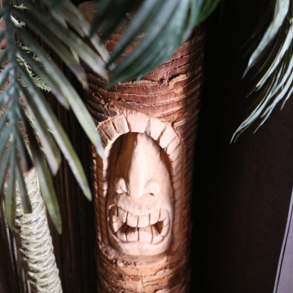 Carved Tiki Totem Detail